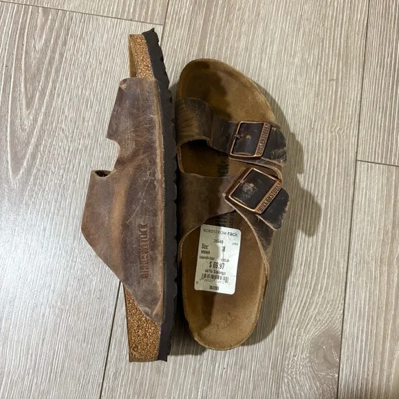 Birkenstock Dark Brown Leather Sandals - Picture 2 of 3